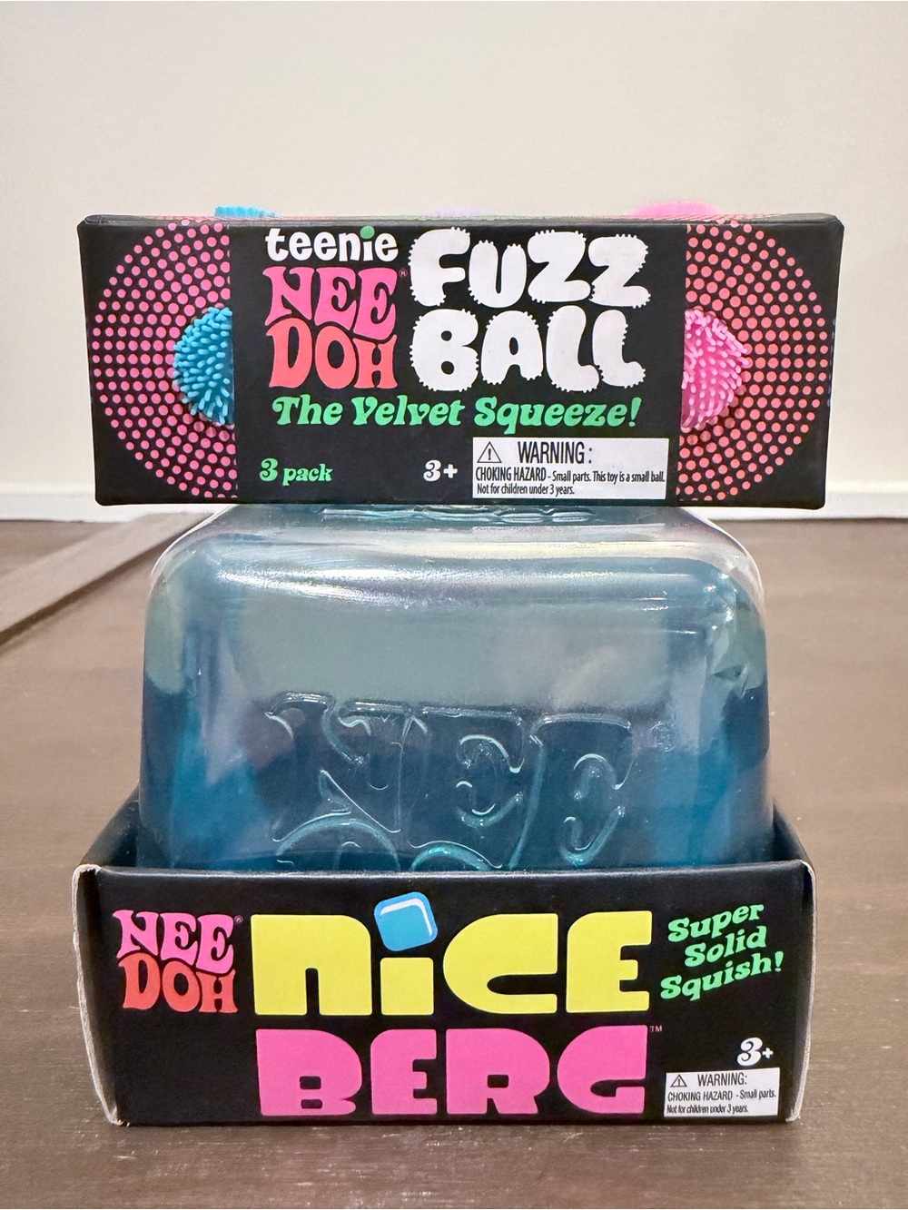 SHIPS TODAY NeeDoh Nice Berg Teenie Fuzz Ball 3 Pack Sensorycore Schylling 2 pk